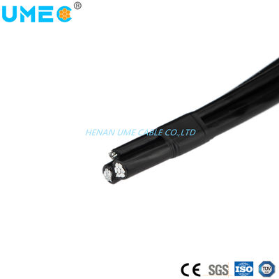 0.6/1kv LV Aluminiumgeleider PE XLPE Isolatie Elektriciteit Twisted Overhead Service Drop ABC Zwarte kabel